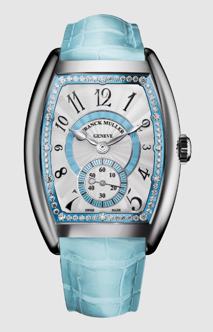 Review Franck Muller Cintree Curvex Ladies Cintree Curvex Rehaut Replica Watch for Sale Cheap Price 7500 S6 RH Blue